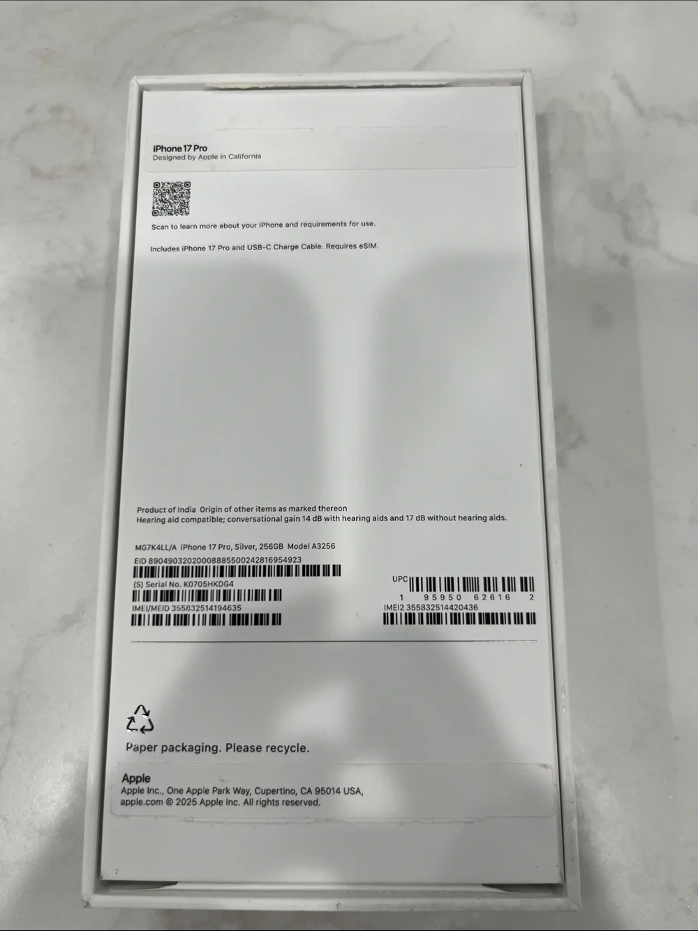 Just the box, not the phone